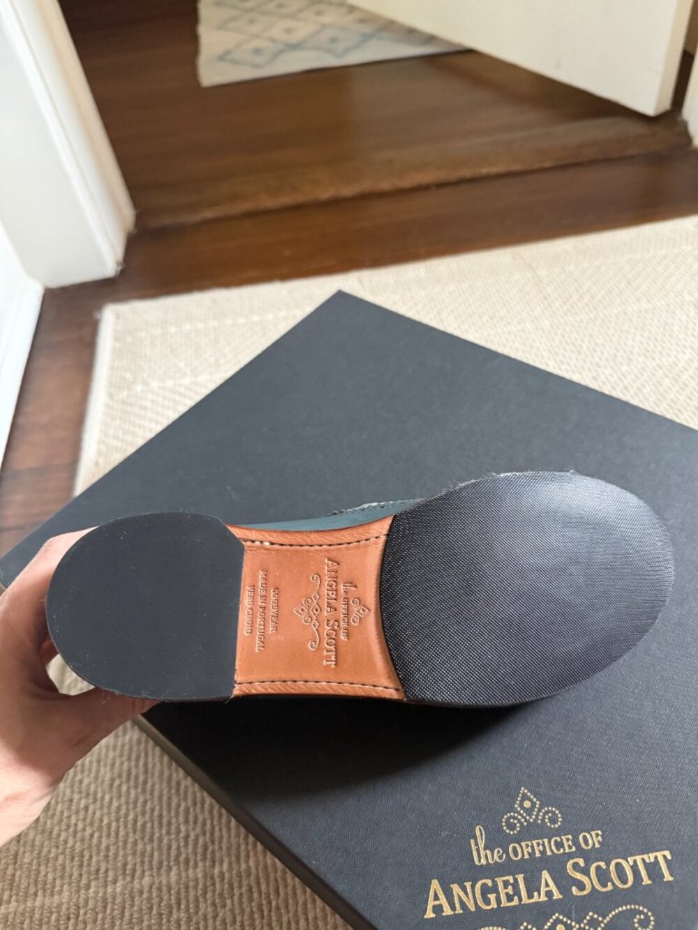 Office of Angela Scott (Office of Us) Ms. Charlotte Loafer, Teal, Size 7.5 - Picture 2 of 4
